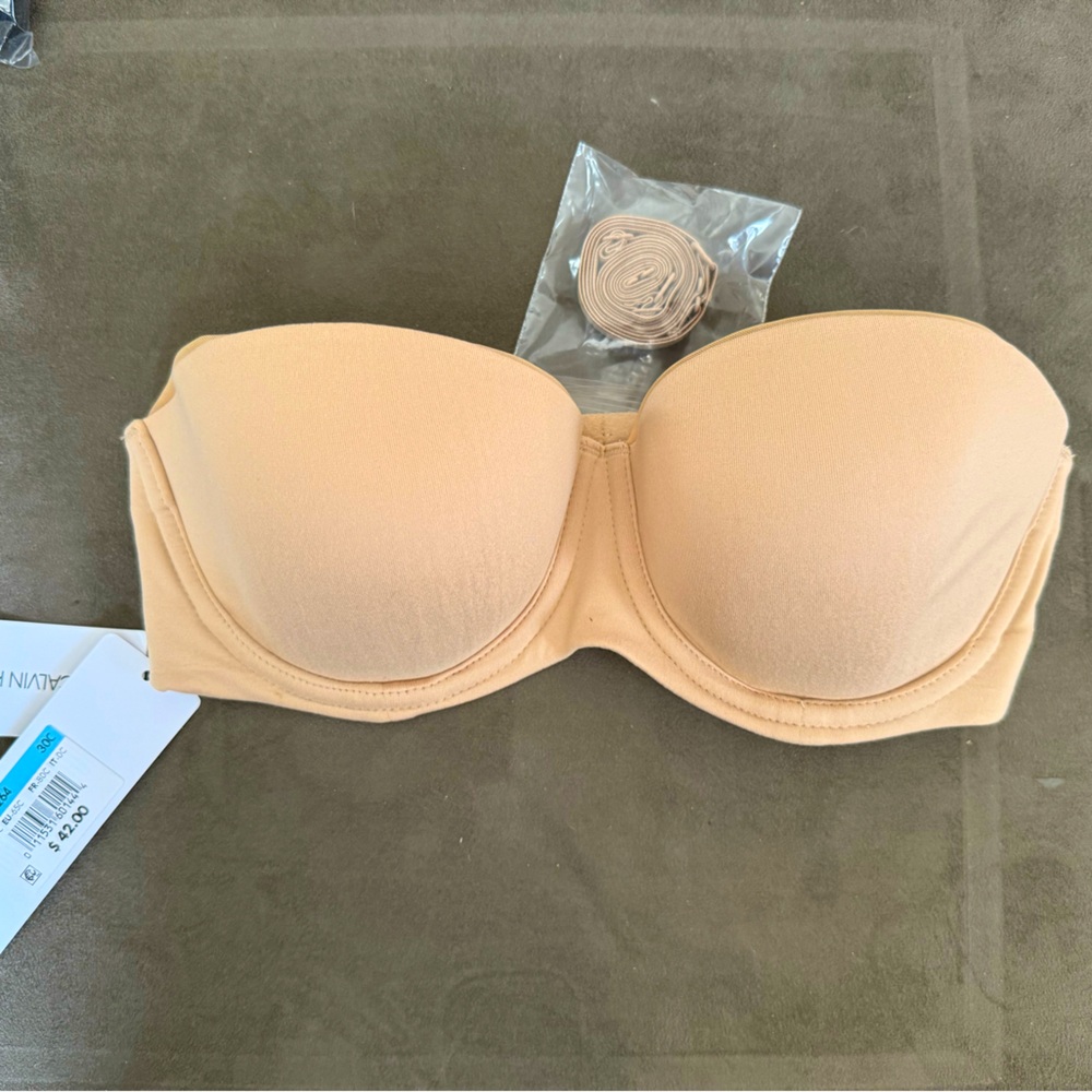 Calvin Klein Strapless Beige Bra